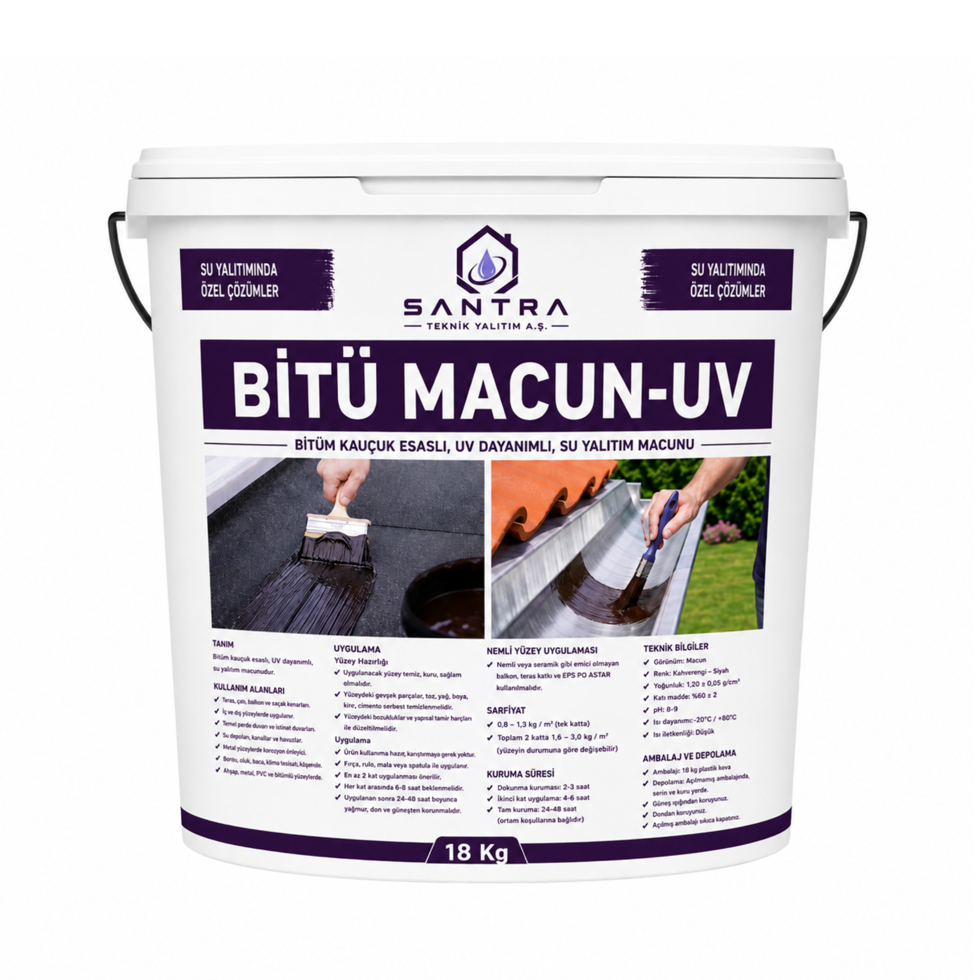 Bitü Macun-UV elastik ve UV dayanımlı su yalıtım kaplaması