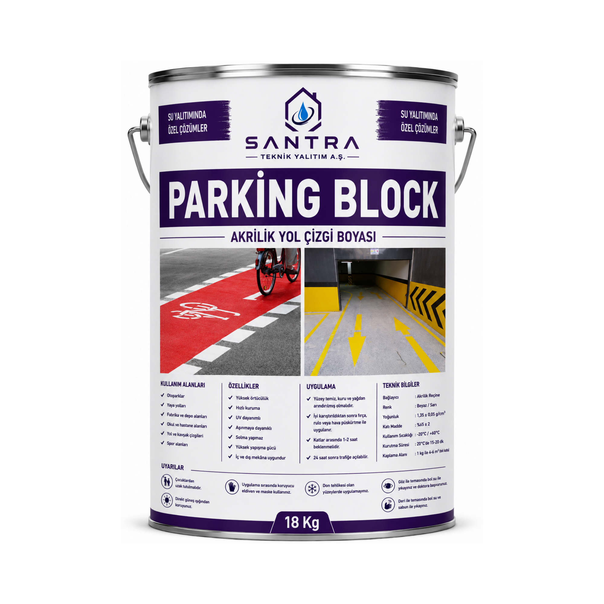 Parking Block akrilik otopark yol çizgi ve zemin boyası