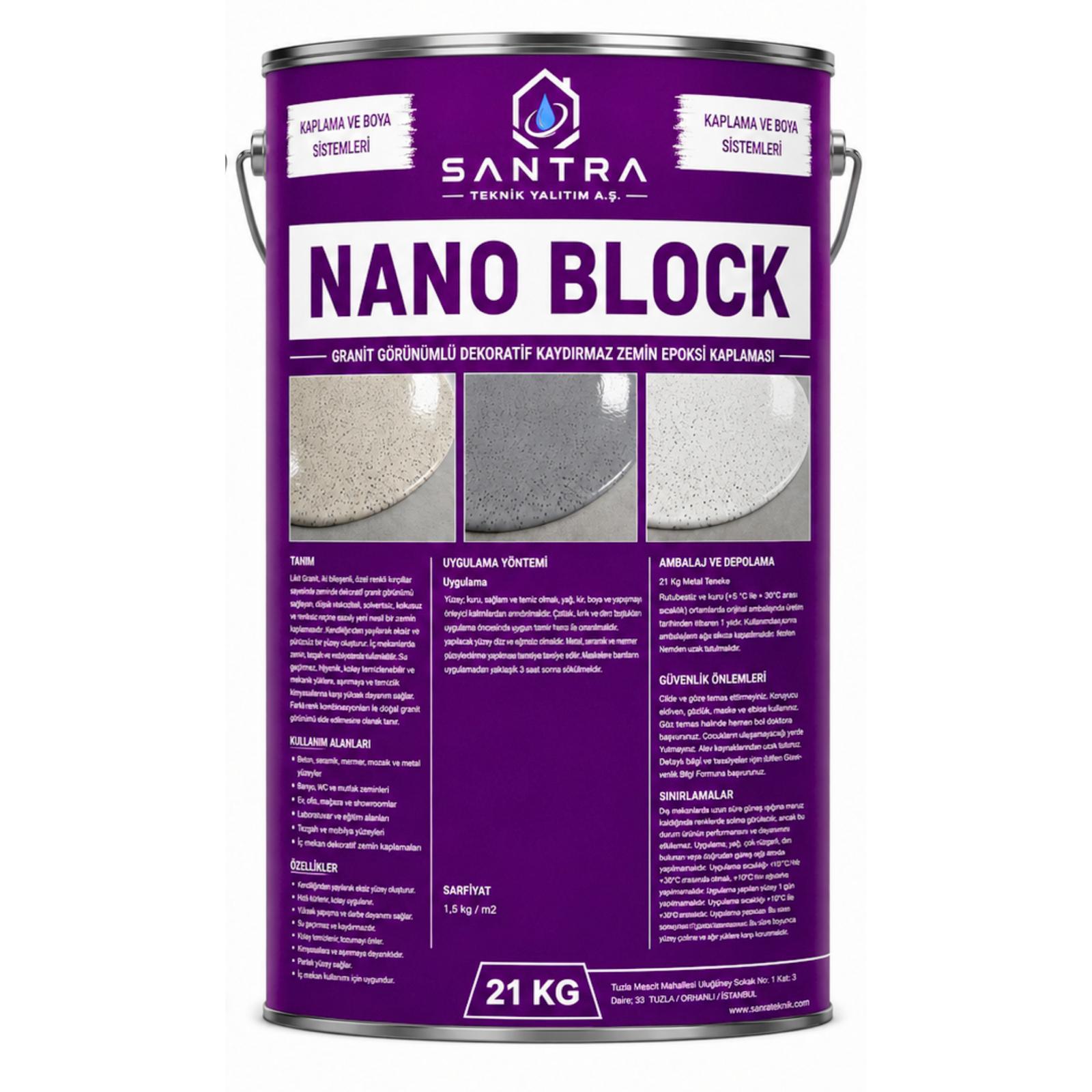 Nano Block iki bileşenli solventsiz epoksi likit terrazzo