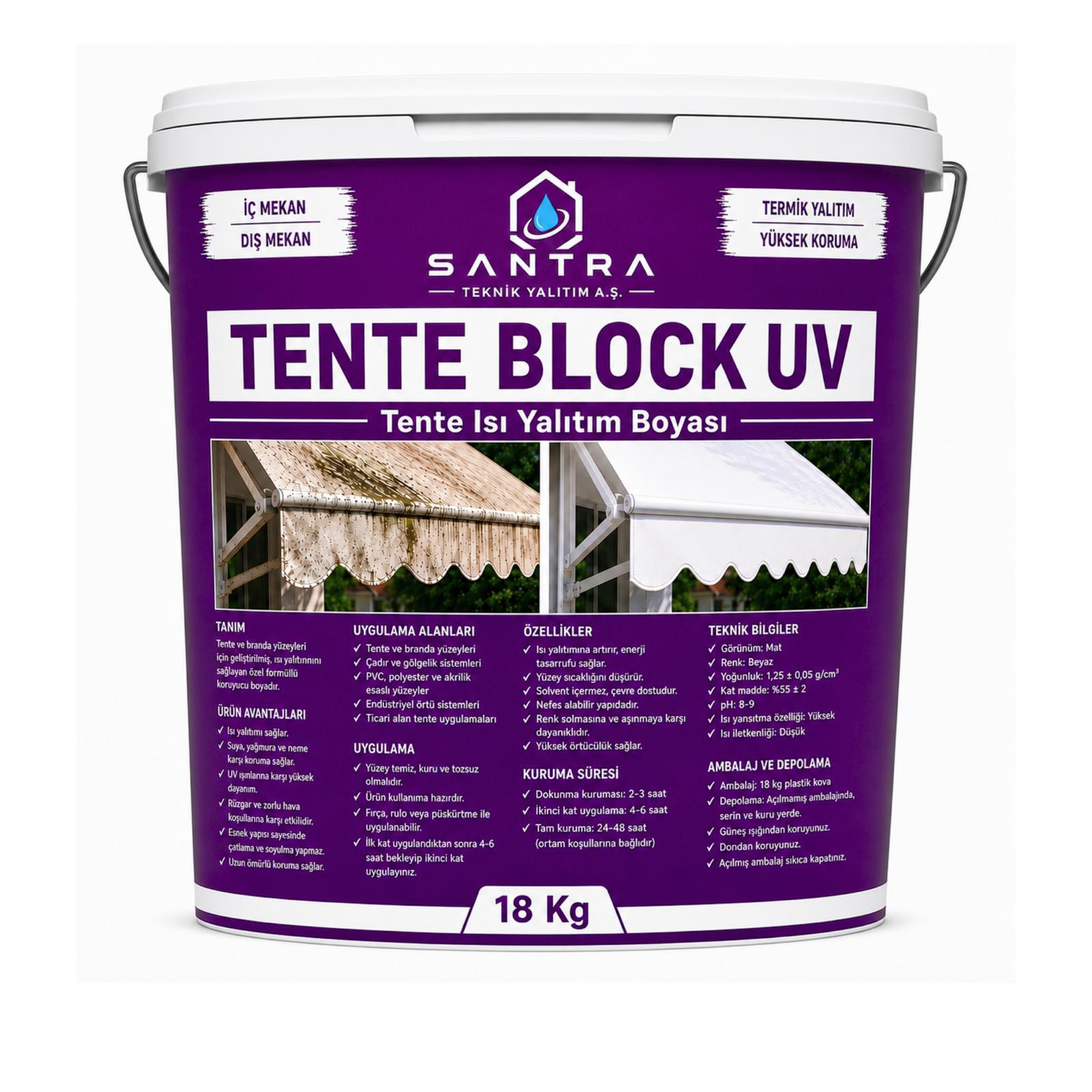 Tente Block-UV tente ve branda ısı yalıtım boyası
